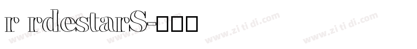 r rdestarS字体转换
